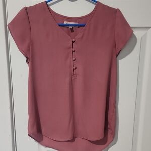 Philosophy Mauve Button-Detail Blouse